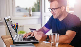 Person browsing on a laptop